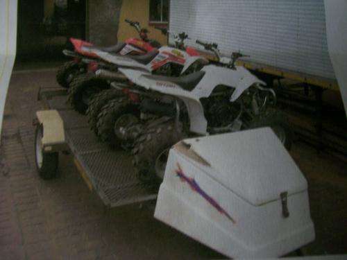 3 x quads with trailer