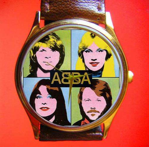 ABBA: BEAUTIFUL COLLECTIBLE WARHOLESQUE POP ART 29 mm UNISEX WATCH
