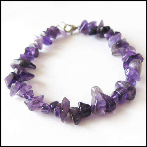 AAA Grade Amethyst Chip Bracelet, 20cm
