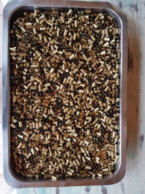 9mm Resized, Deprimed & Wet Tumbled Brass Cases