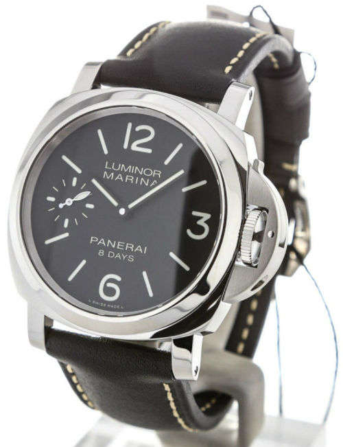 Panerai PAM 510 Luminor Marina Black Dial Black Leather Men's Watch New in Box