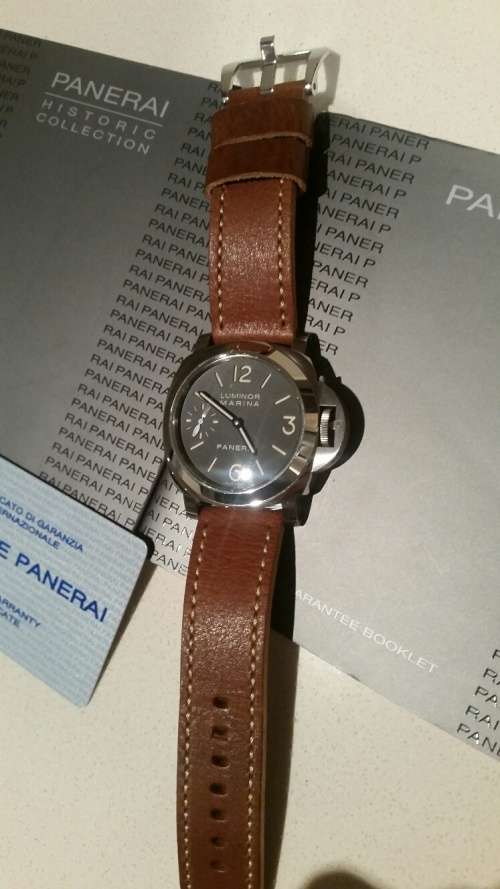 Panerai Luminor Marina PAM 111 44mm Mens SS Watch - Complete. Mint!