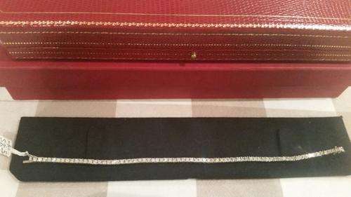 3.60 cts Diamond Tennis Bracelt H-I VS-SI on 18K white gold With certification & appraisal