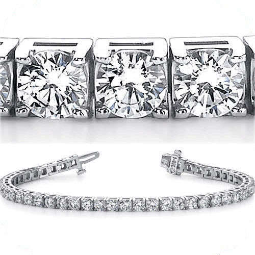 5.50cts Diamond Tennis Bracelt G-H-I VS1-VS2 on 18K white gold With certification & appraisal