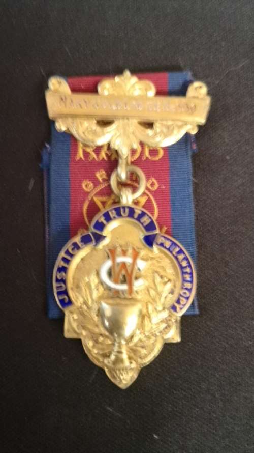 Sterling Silver ROAB medal, hallmarked, 24.5g