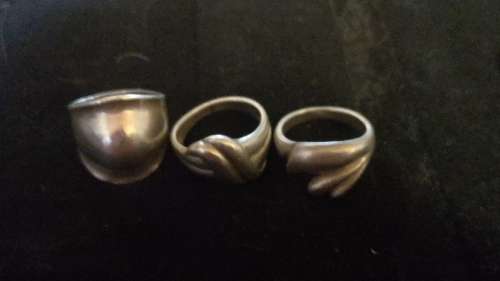 3 Sterling silver rings 15.7g