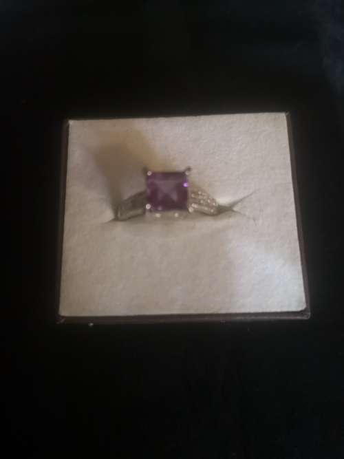 Fabulous purple stone and sterling silver ring