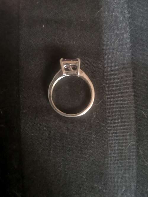 Fabulous purple stone and sterling silver ring