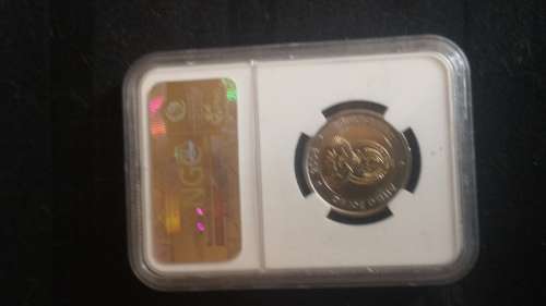 2008 Five Rand coin graded MS67