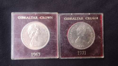 2 Gibraltar One Crowns 1967 and 1971