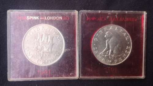 2 Gibraltar One Crowns 1967 and 1971