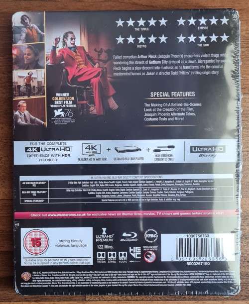 The Joker Steelbook UK Exclusive Edition 4K Ultra HD + Blu-Ray