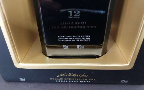 Johnnie Walker Black  Centenary edition:100 years of the Striding Man:750ml 40% Vol
