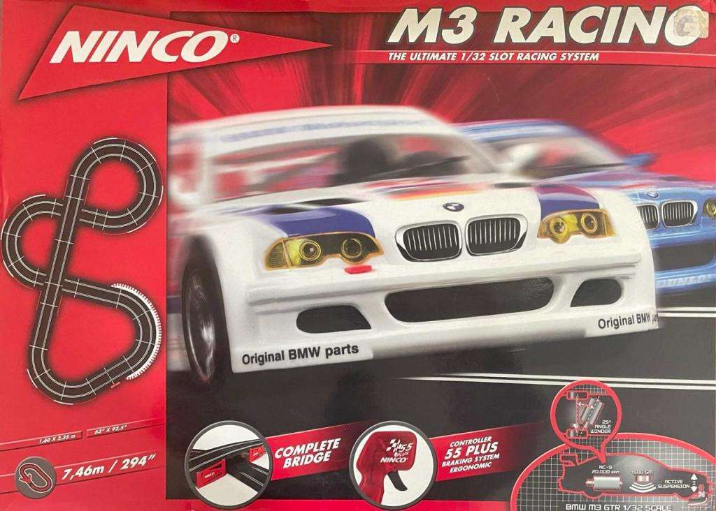 Ninco BMW M3 Slot Car Racing Set Tracks w/2 cars