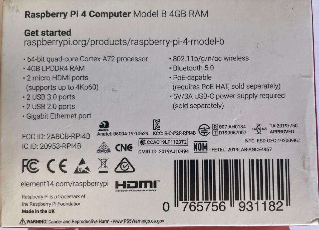 Raspberry Pi 4 Model B 4GB