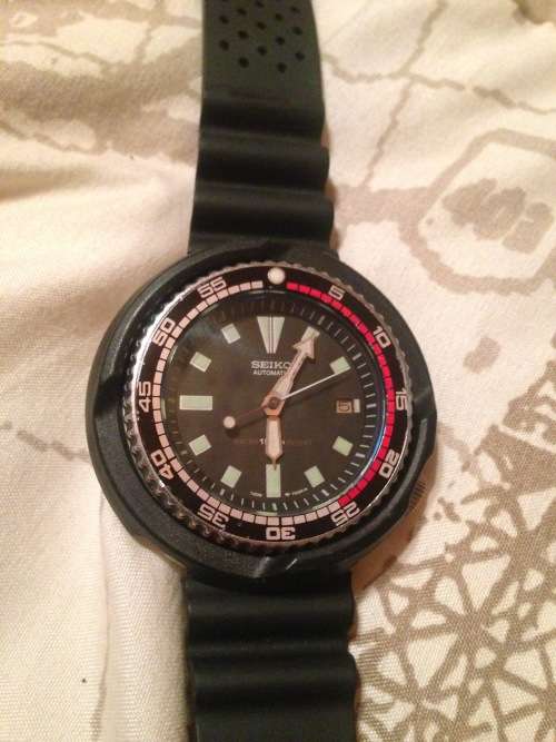 Seiko 7002 Diver Modded Black Tuna