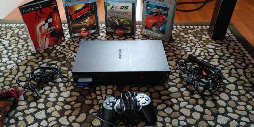 PS2 Console Black SCPH-30004 Racer Starter Bundle (Playstation 2)