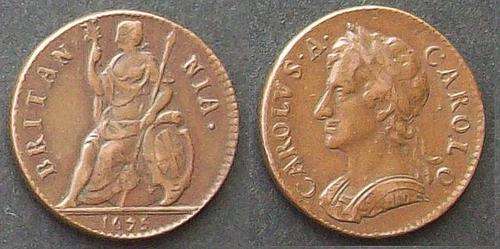 1675 Charles II farthing (condition as per scan)