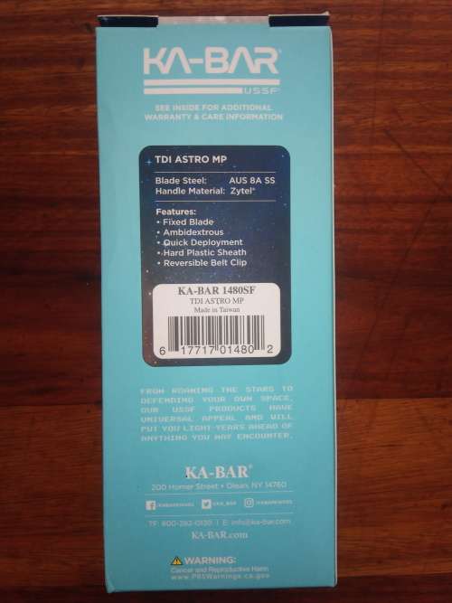KA-BAR USSF TDI Astro MP 1480SF