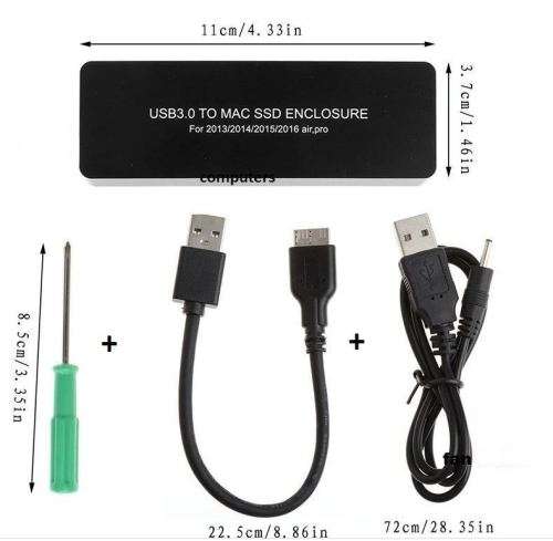 USB 3.0 External SSD Hard Drive Enclosure For Macbook Air Pro Retina 2013 2014 2015 2016 SSD