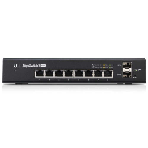 UBIQUITI EDGESWITCH 8, 8-PORT MANAGED POE+ GIGABIT SWITCH WITH SFP, 150W (ES-8-150W)