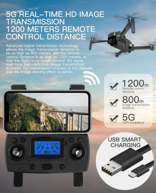 SG906 MAX GPS Drone Beast 3 4K HD Camera 3-Axis Anti-shake Gimbal Obstacle Avoidance 2 bat