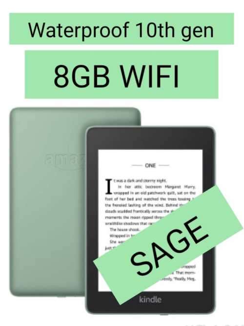 Amazon Kindle PAPERWHITE 8GB 10th gen Waterproof SAGE COLOUR