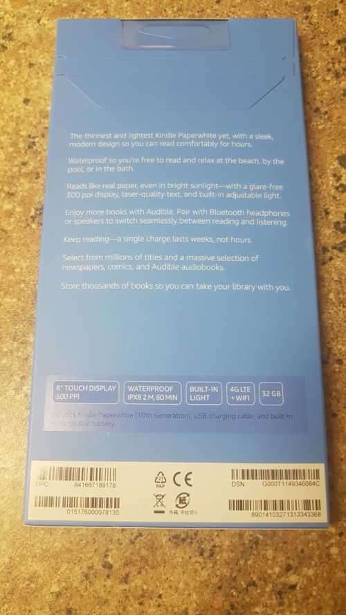 Amazon kindle Paperwhite 4G 32gb 10th gen