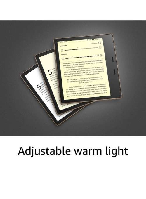 Amazon Kindle Oasis 10th gen demo model with warm light adjustment