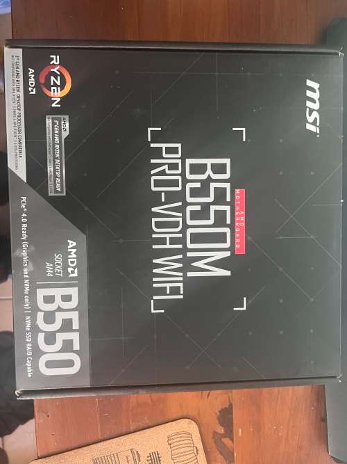 MSI B550M PRO-VDH WIFI AMD B550 Ryzen Socket AM4 Micro ATX Desktop Motherboard