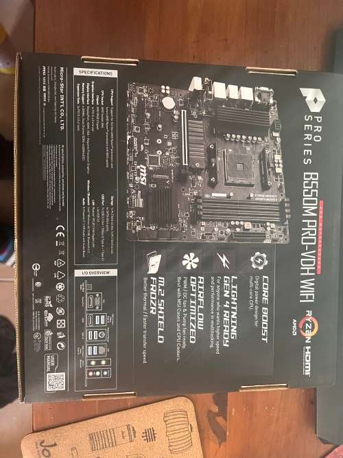MSI B550M PRO-VDH WIFI AMD B550 Ryzen Socket AM4 Micro ATX Desktop Motherboard