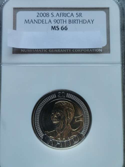 2008 5 Rand Mandela 90th Birthday