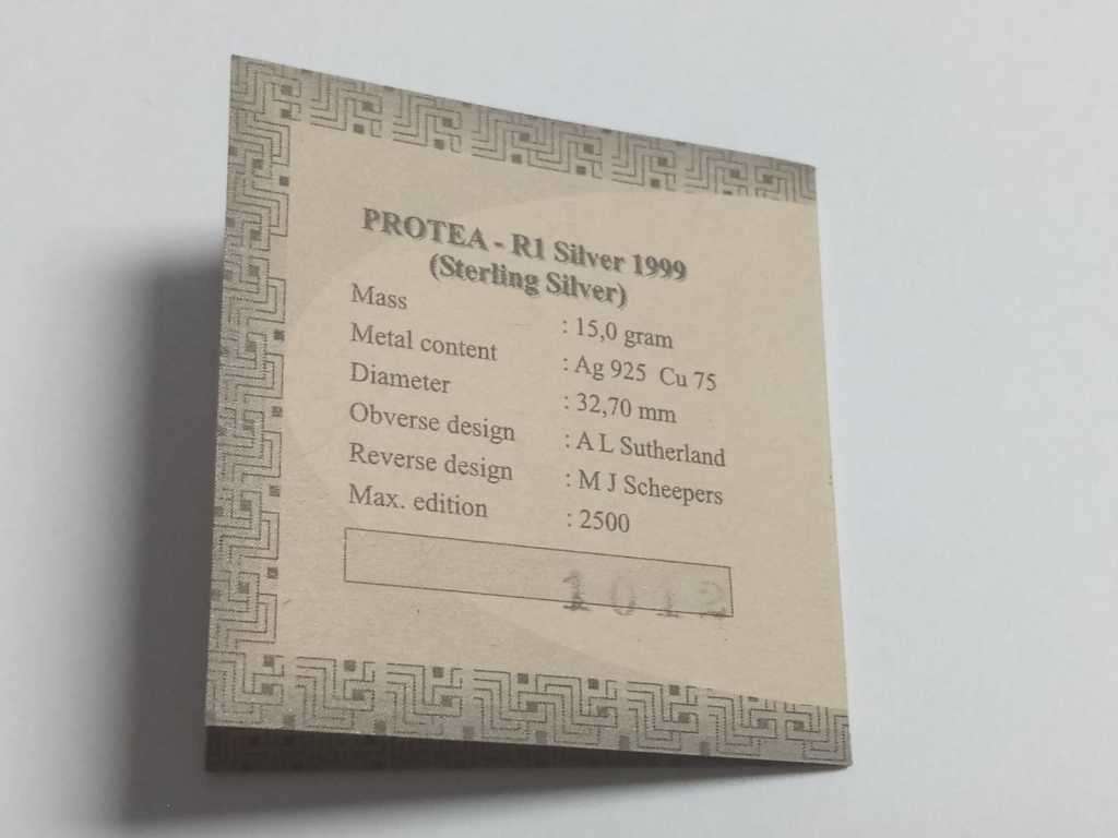 DISCOUNT!!! 1999 Protea One Rand PROOF