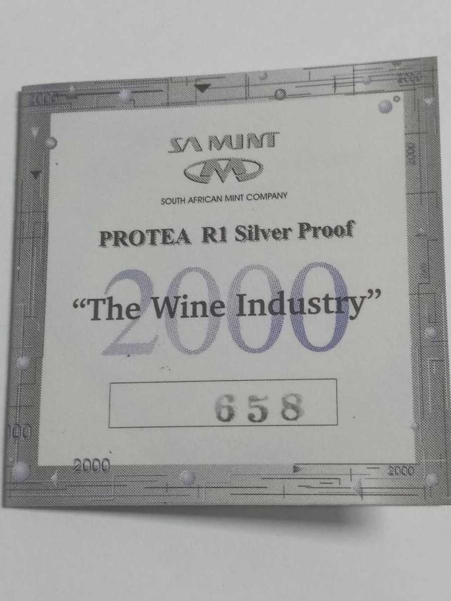 DISCOUNT!!! 2000 Silver Protea One Rand PROOF
