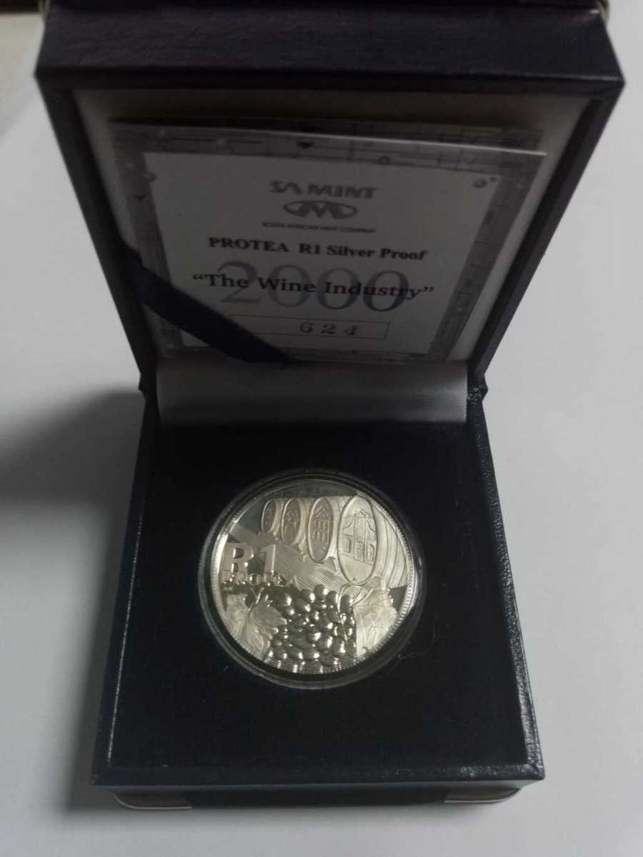 DISCOUNT!!! 2000 Silver Protea One Rand PROOF