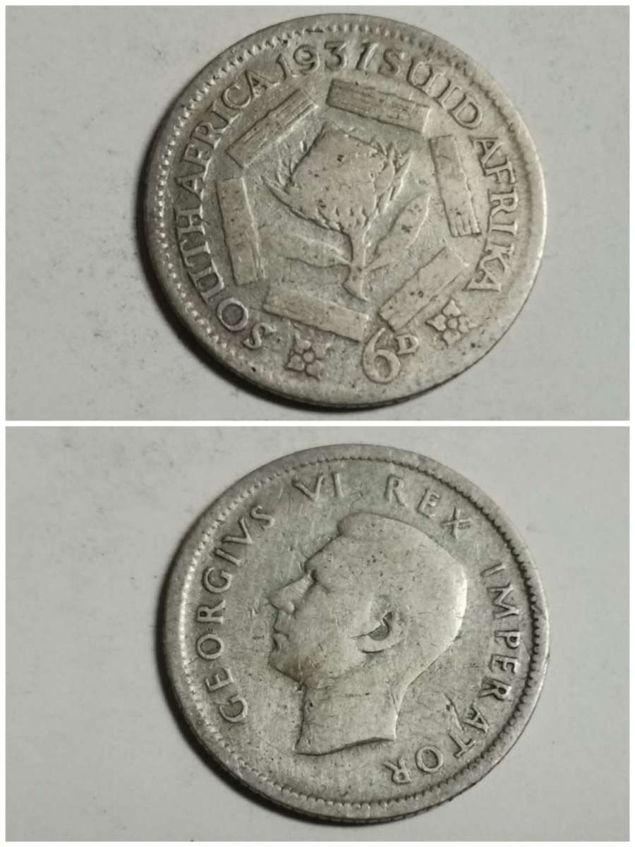 **R1 Auction**  Union 1937 Sixpence ERROR