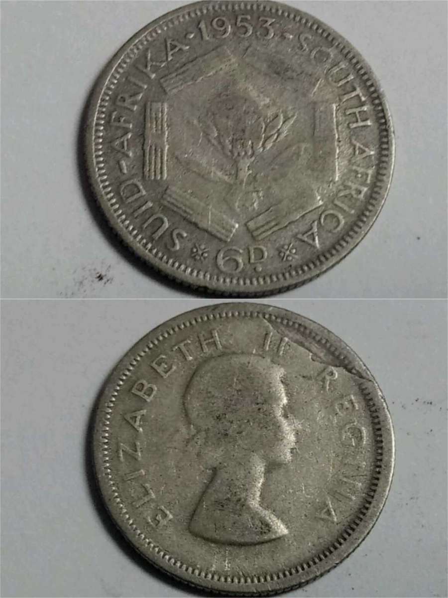 Union Sixpence 1953 - Lamination ERROR