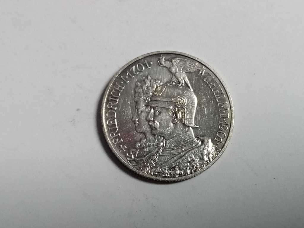 DISCOUNT!!! Germany - Prussia 2 Mark 1901 - Prussian Bicentenary