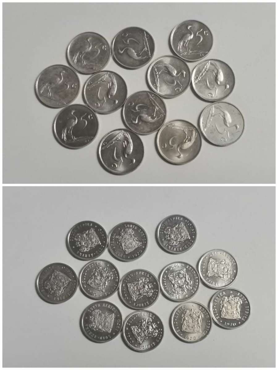 RSA 1970 Five Cent AU/UNC