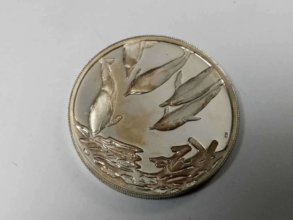 DISCOUNT!!! Silver 2001 Two Rand Dolphins