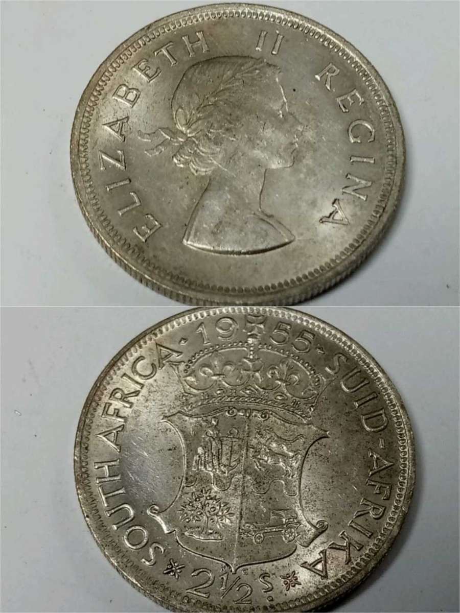 Discount!!! Union 2.5 Shillings 1955 - Proof