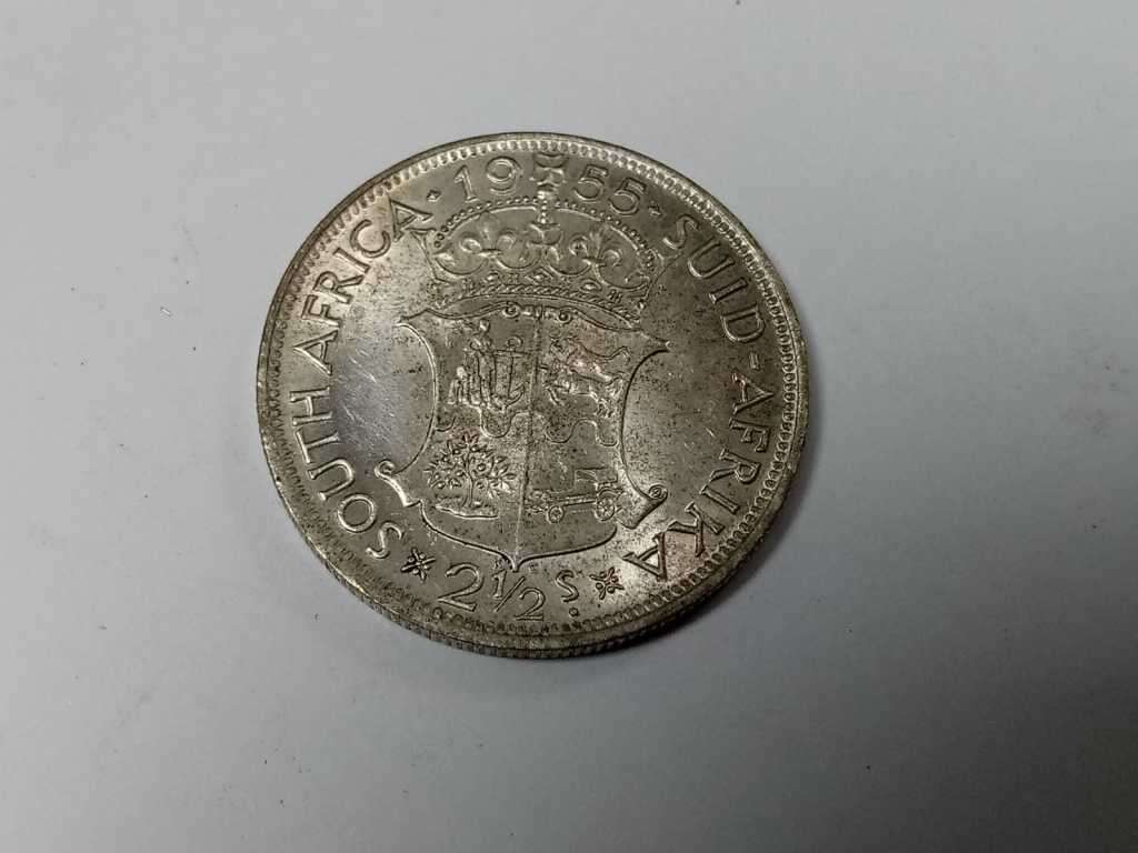 Discount!!! Union 2.5 Shillings 1955 - Proof