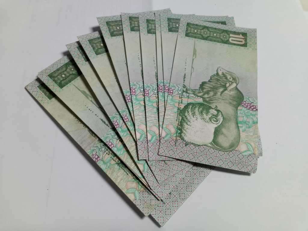 **R1 Auction**  Ten Rand Notes G de Kock