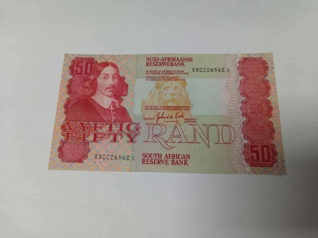RSA 50 Rand late 1980's(G de Kock 3rd Issue) - XX Replacement - aUNC condition