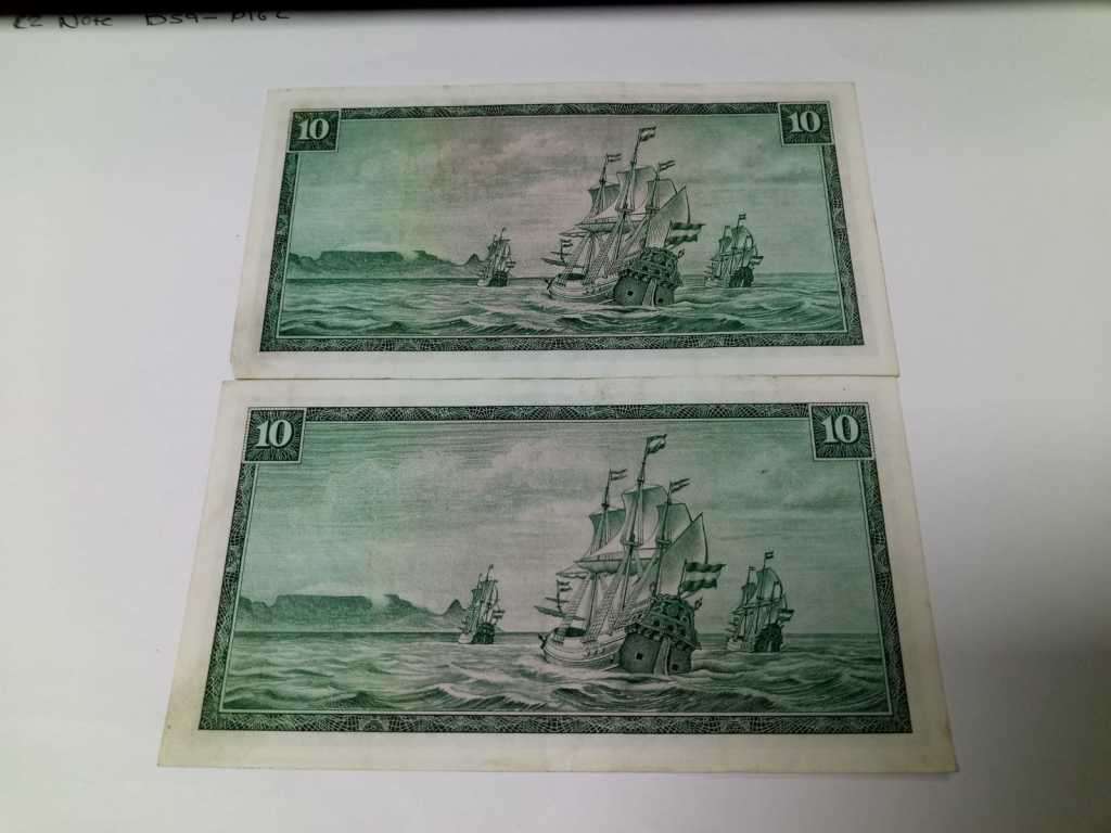TW de Jongh Ten Rand Notes Replacement UNC
