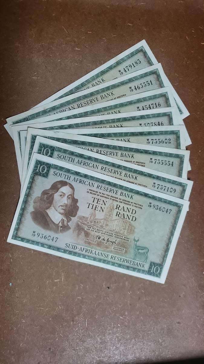 RSA 10 Rand 1976(TW de Jongh 3rd Issue) - W19 Replacement