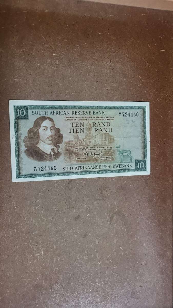 RSA 10 Rand late 1960's(TW de Jongh 1st Issue) - W11 Replacement