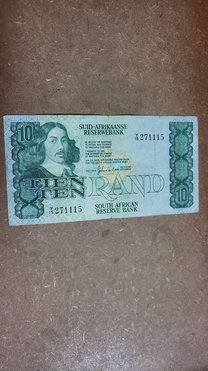 RSA 10 Rand 1982(G de Kock 2nd Issue) - Y15 Replacement