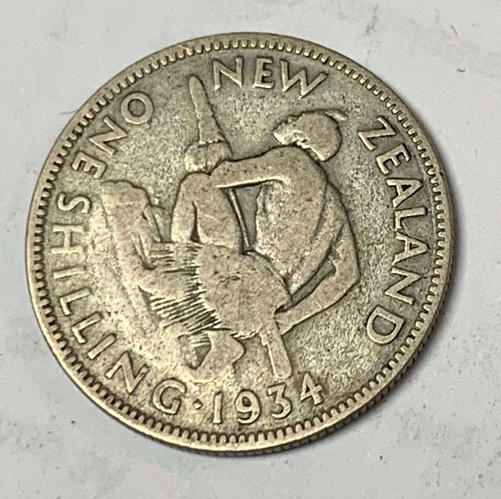 *R1 Auction* New Zealand 1 Shilling 1934