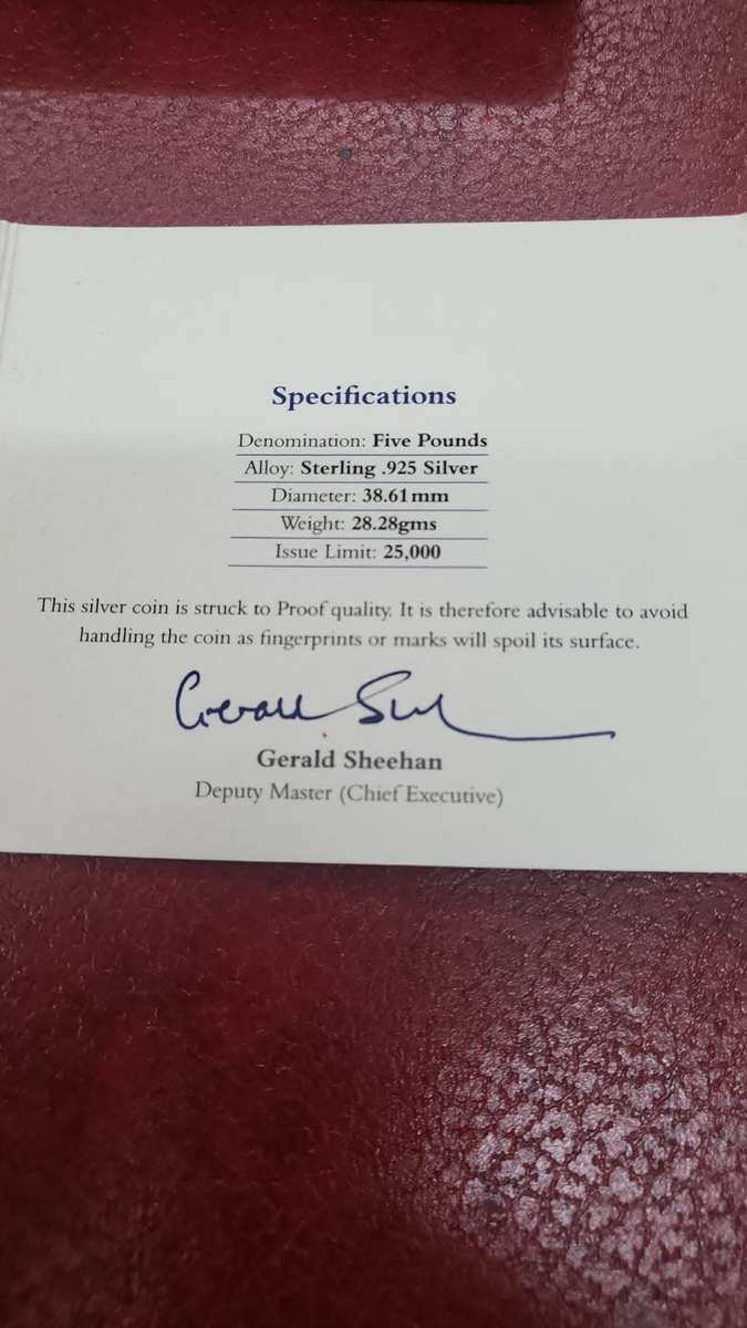 UK 2002 Queen Elizabeth Memorial Silver Proof Crown